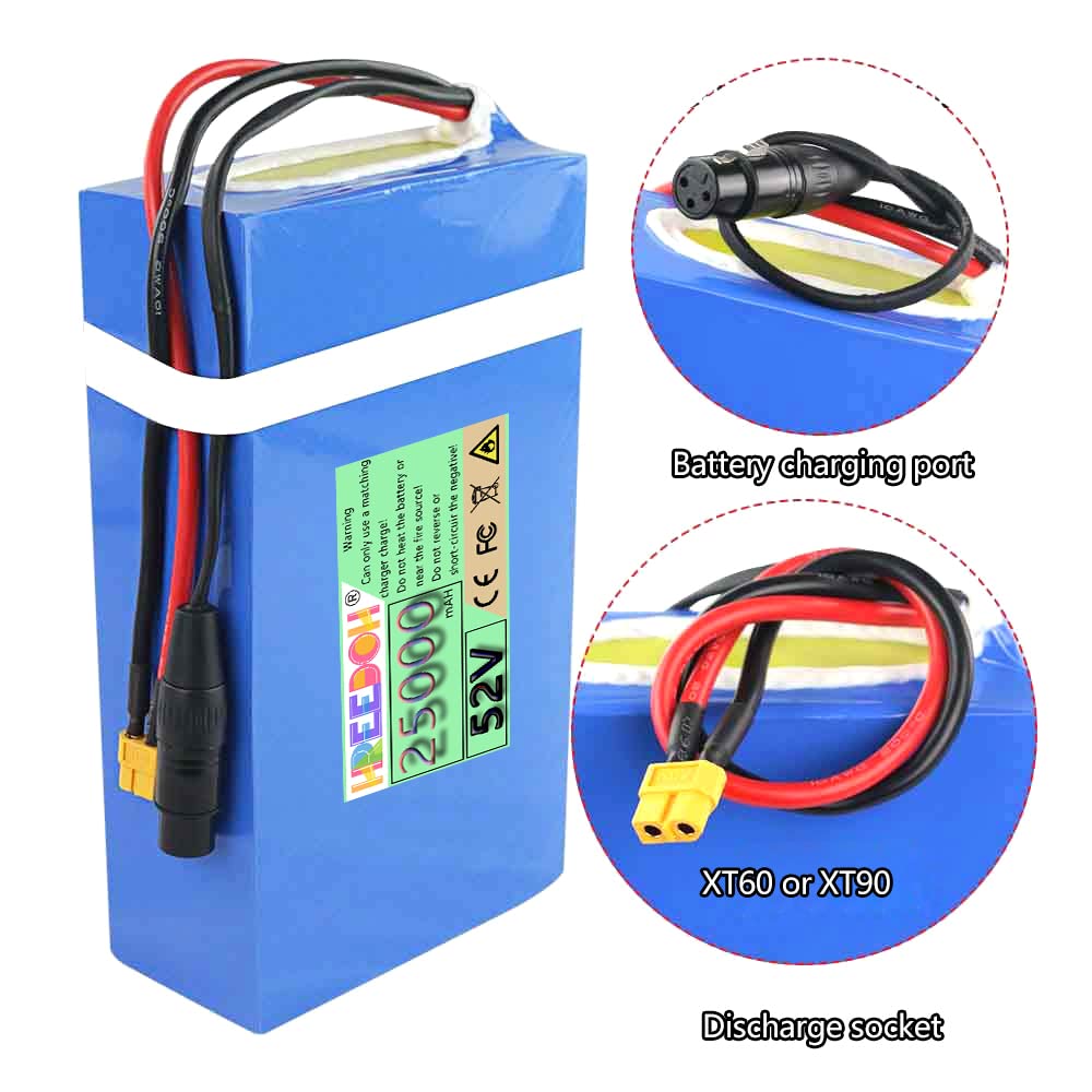 Amazon.co.jp: Ebike バッテリー 52V 25AH 電動自転車 充電式